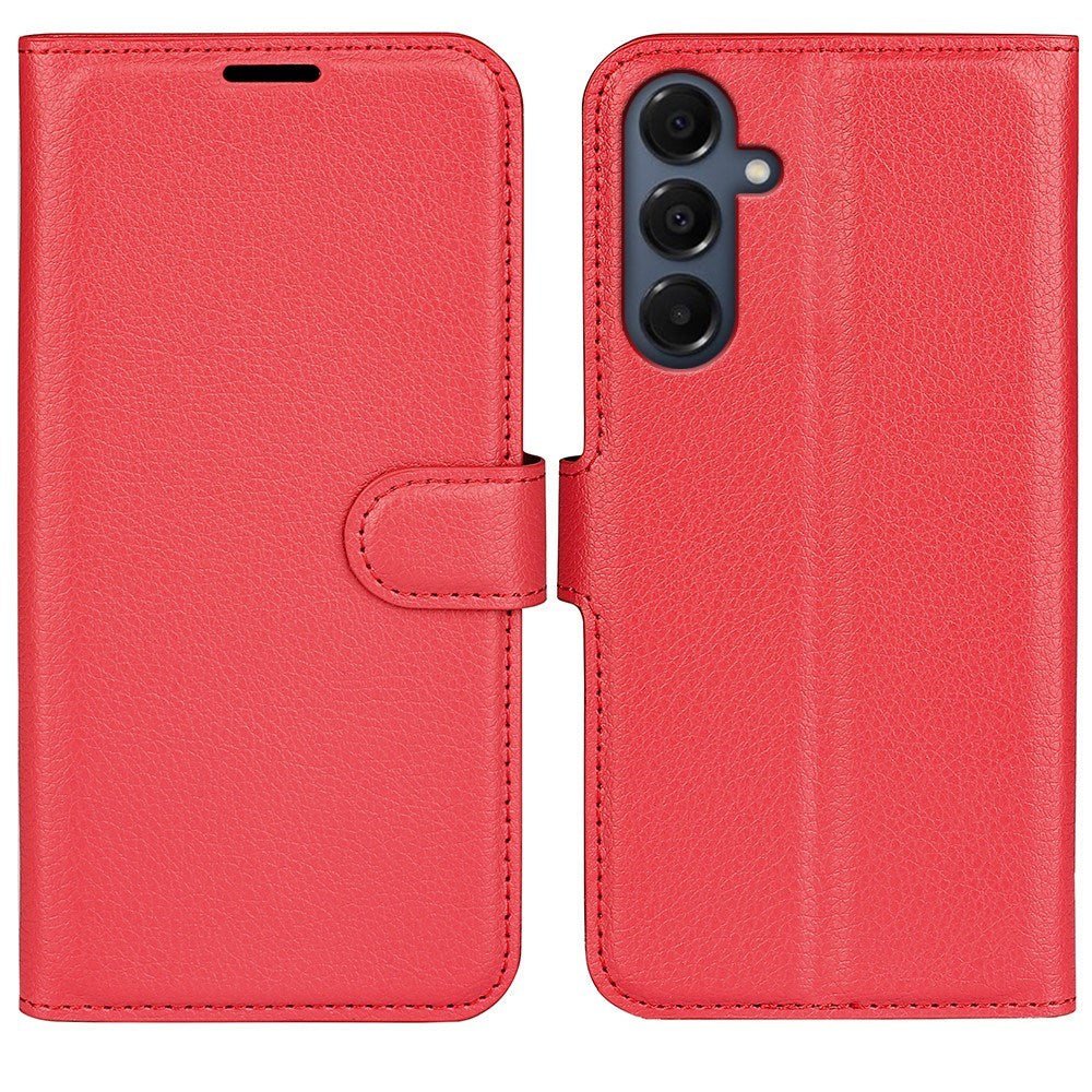 EIDERWOOD Samsung Galaxy A17 (5G) Litchi Kunstlæder Flip Cover m. Pung - Rød