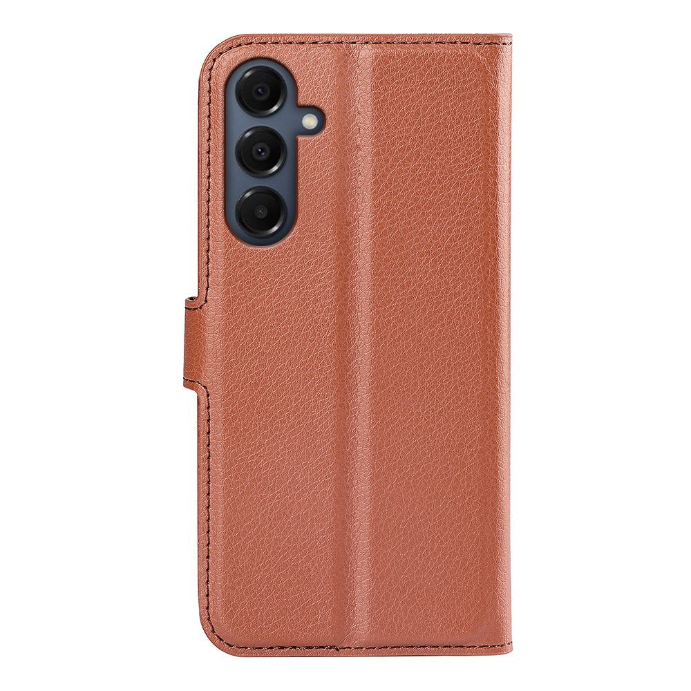 EIDERWOOD Samsung Galaxy A17 (5G) Litchi Kunstlæder Flip Cover m. Pung - Brun