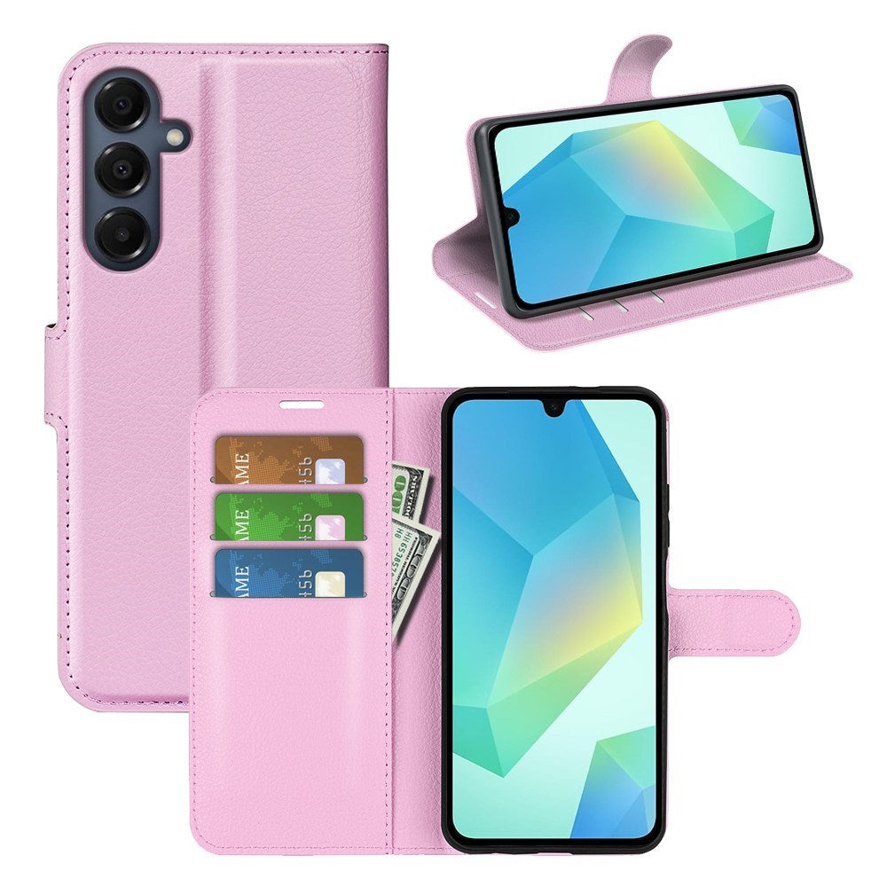 EIDERWOOD Samsung Galaxy A17 (5G) Litchi Kunstlæder Flip Cover m. Pung - Pink