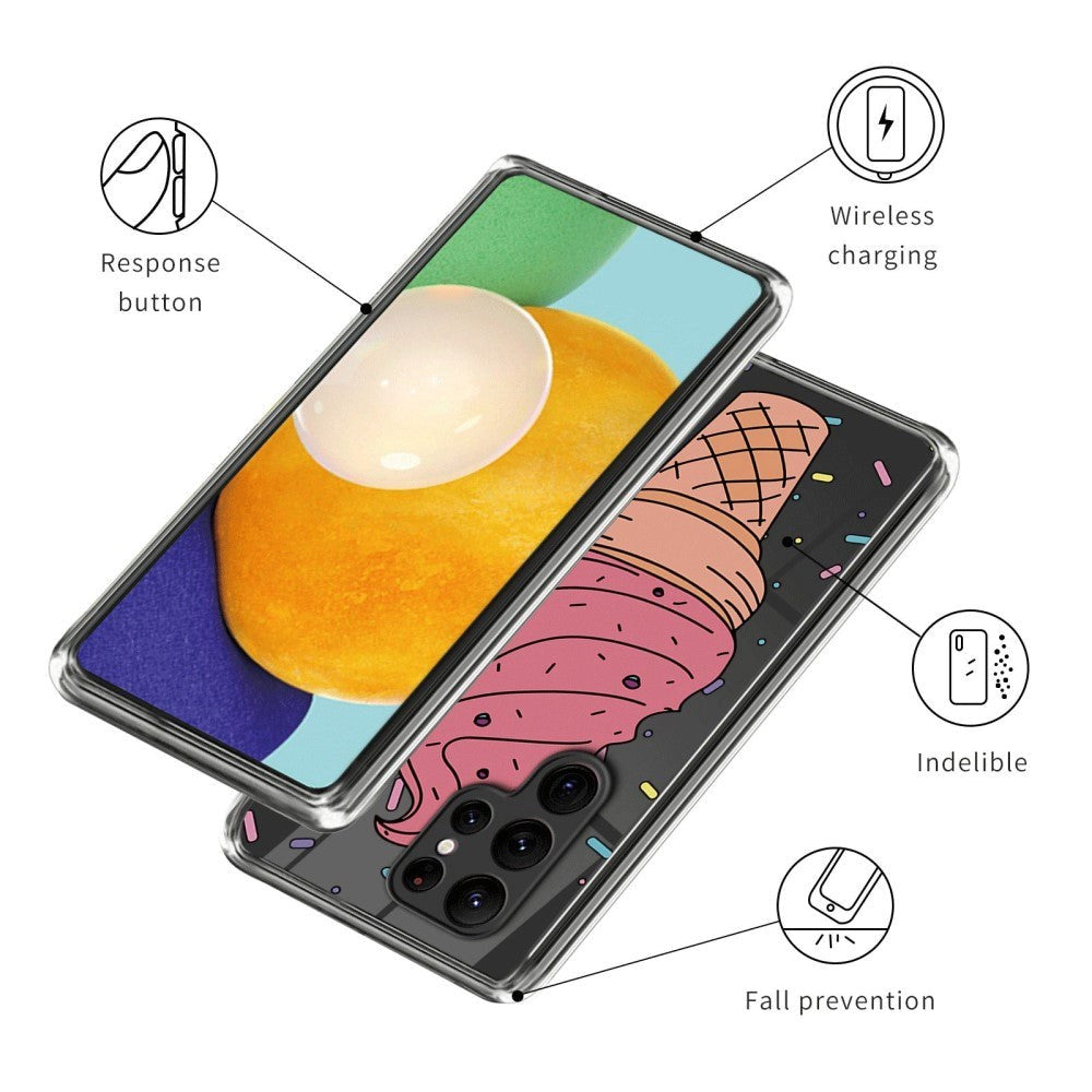 Samsung Galaxy S23 Ultra fleksibelt deksel i TPU-plast - Ice