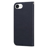 iPhone 17e / 16e Kunstlæder Flip Cover m. Figur & Ståfunktion - Sort