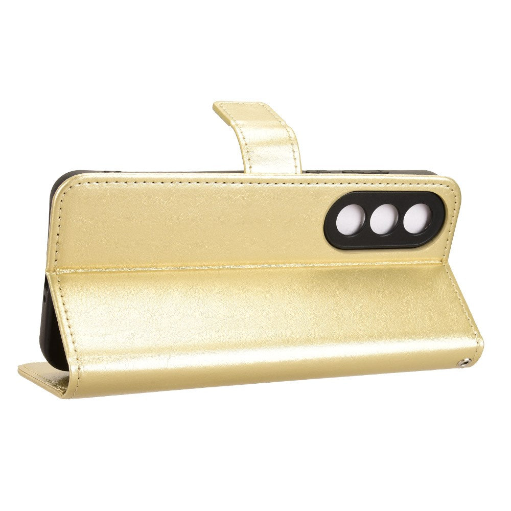 OnePlus Nord 5 - EIDERWOOD Kunstlæder Flip Cover m. Strop - Guld