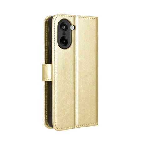 OnePlus Nord CE5 - EIDERWOOD Kunstlæder Flip Cover m. Strop - Guld