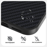 ABEEL iPhone 18 Pro / 17 Pro Hybrid Mobilcover m. Karbonfibretekstur - MagSafe Kompatibelt - Sort