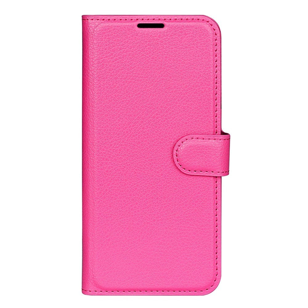 Samsung Galaxy A14 (5G) PU Litchi Leather Flip Cover m. Lommebok - Rosa