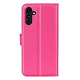 Samsung Galaxy A14 (5G) PU Litchi Leather Flip Cover m. Lommebok - Rosa