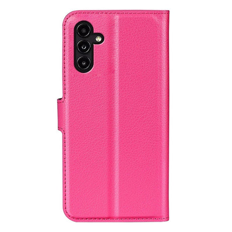 Samsung Galaxy A14 (5G) PU Litchi Leather Flip Cover m. Lommebok - Rosa