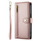 EIDERWOOD iPhone Air Flip Cover - Indbygget Kortholder & Lynlåslomme & Strop - Rose Gold