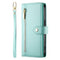 EIDERWOOD iPhone Air Flip Cover - Indbygget Kortholder & Lynlåslomme & Strop - Turkis