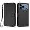 iPhone 18 Pro Max / 17 Pro Max EIDERWOOD Kunstlæder Flip Cover m. Strop & Ståfunktion - Sort