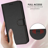 iPhone 18 Pro Max / 17 Pro Max EIDERWOOD Kunstlæder Flip Cover m. Strop & Ståfunktion - Sort