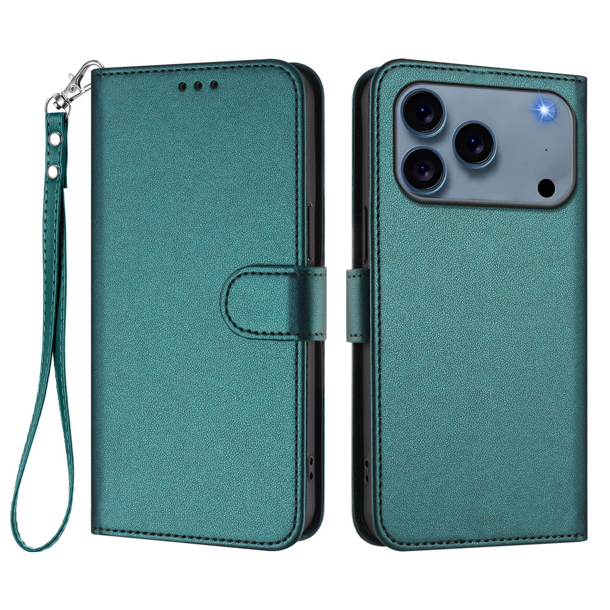 iPhone 18 Pro Max / 17 Pro Max EIDERWOOD Kunstlæder Flip Cover m. Strop & Ståfunktion - Grøn