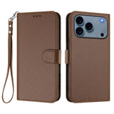 iPhone 18 Pro Max / 17 Pro Max EIDERWOOD Kunstlæder Flip Cover m. Strop & Ståfunktion - Brun