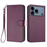 iPhone 18 Pro Max / 17 Pro Max EIDERWOOD Kunstlæder Flip Cover m. Strop & Ståfunktion - Lilla