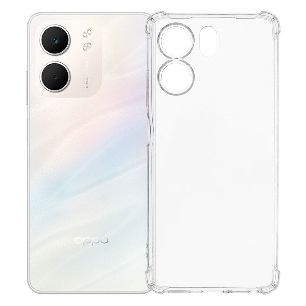 EIDERWOOD Oppo A5x (5G) / Oppo A5x (4G) Plastik Mobil Cover m. Stødabsorberende Hjørner - Gennemsigtig