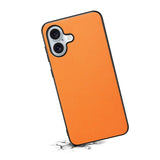 EIDERWOOD iPhone 17 Hybrid Plastik Mobil Cover m. Lædertekstur - Orange