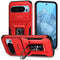 EIDERWOOD Google Pixel 11 Pro / 11 / 10 Pro / 10 / 9 Pro / 9 Håndværker Mobil Cover m. 360 Roterbar Kickstand - Rød