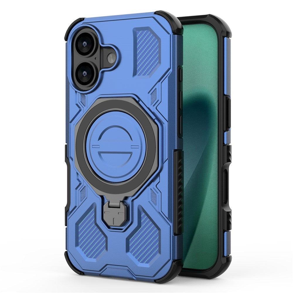 EIDERWOOD  iPhone 17 Håndværker Mobil Cover - Magnetisk Kickstand - MagSafe Kompatibel - Blå