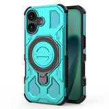 EIDERWOOD  iPhone 17 Håndværker Mobil Cover - Magnetisk Kickstand - MagSafe Kompatibel - Turkis