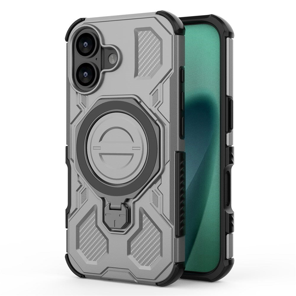 EIDERWOOD  iPhone 17 Håndværker Mobil Cover - Magnetisk Kickstand - MagSafe Kompatibel - Grå