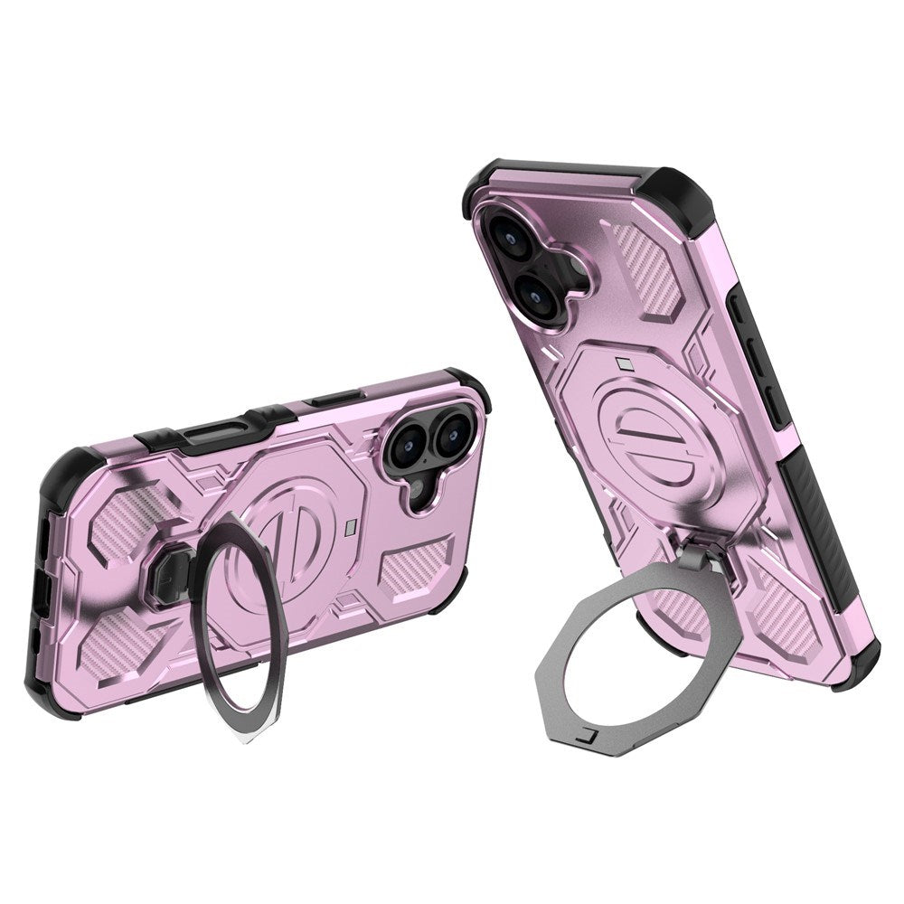 EIDERWOOD  iPhone 17 Håndværker Mobil Cover - Magnetisk Kickstand - MagSafe Kompatibel - Lyserød