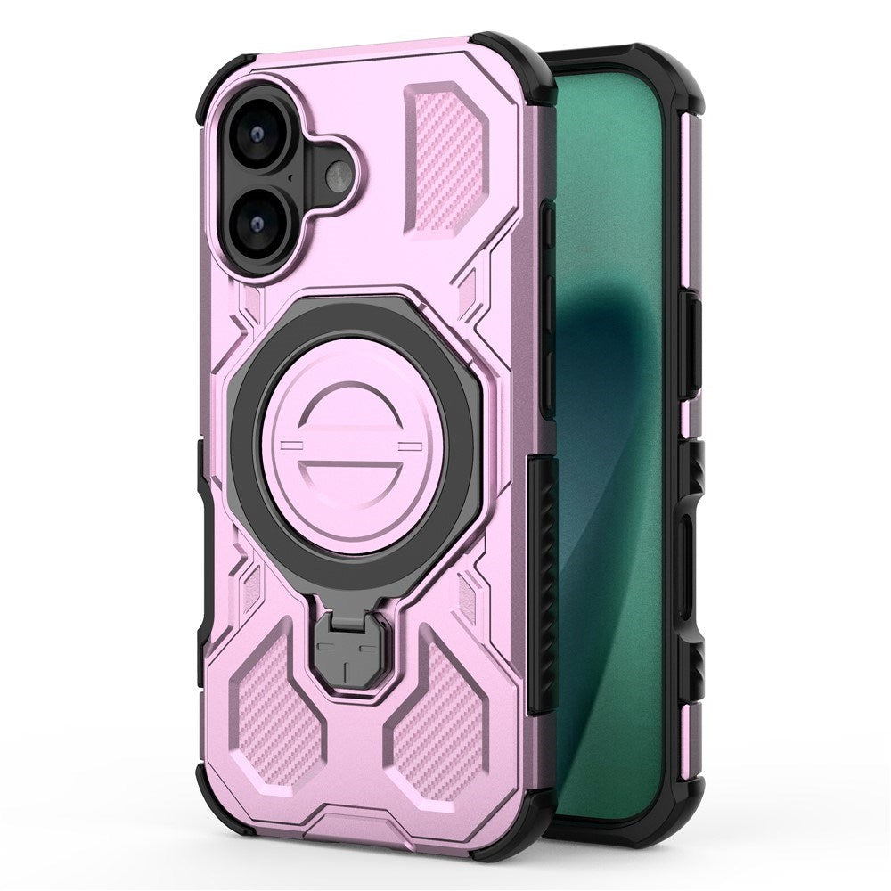 EIDERWOOD  iPhone 17 Håndværker Mobil Cover - Magnetisk Kickstand - MagSafe Kompatibel - Lyserød