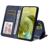 Motorola Moto G86 / G86 Power - EIDERWOOD Kunstlæder Flip Cover m. Strop - Blå