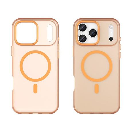 EIDERWOOD iPhone 17 Pro Max Hybrid Plast Mobil Cover - MagSafe Kompatibel - Mat Gennemsigtig / Orange