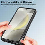 Samsung Galaxy S25 FE - EIDERWOOD 2-i-1 Plastik Cover m. Indbygget Skærmbeskyttelse - Lilla