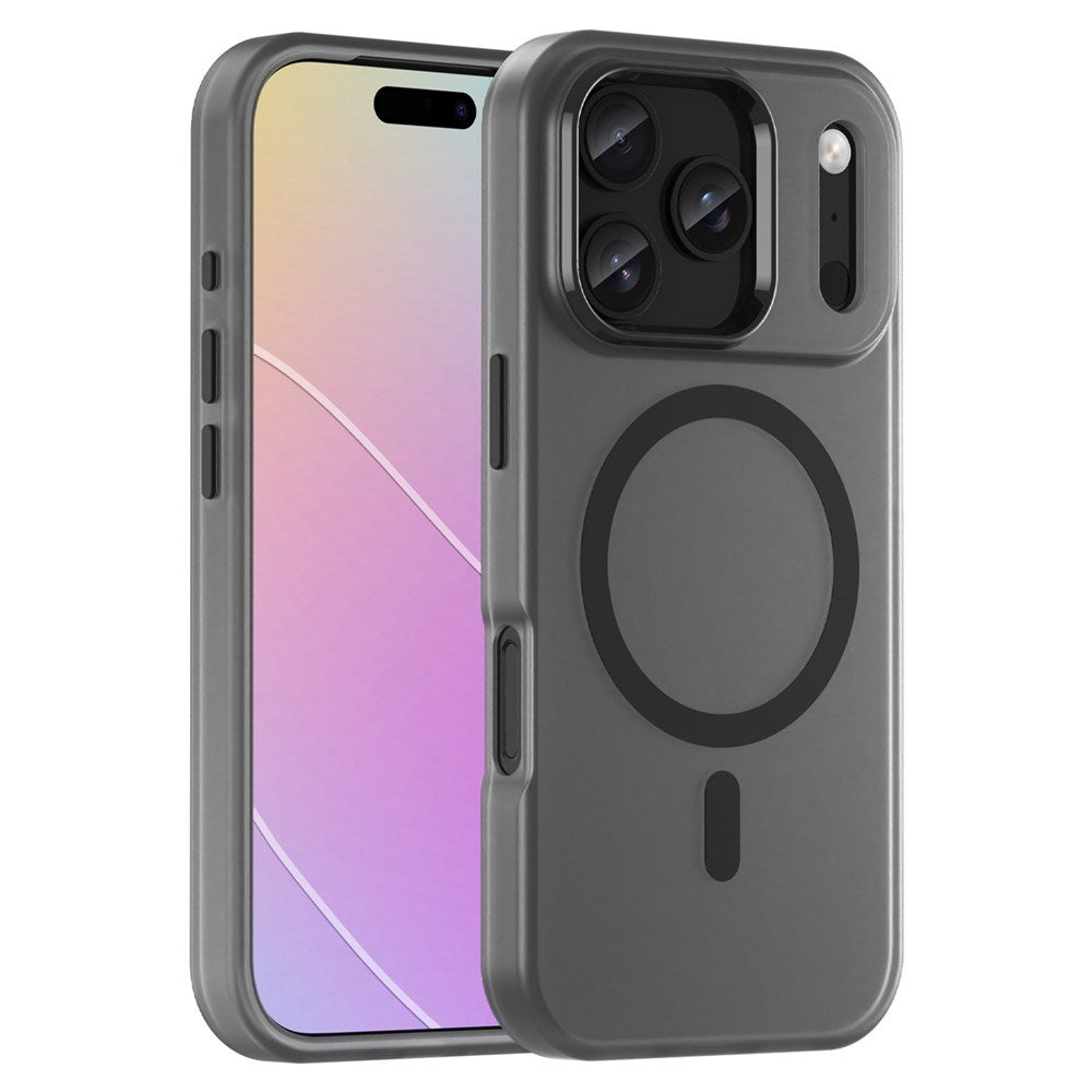 EIDERWOOD iPhone 17 Pro Hybrid Plast Mobil Cover - MagSafe Kompatibel - Mat Gennemsigtig / Sort