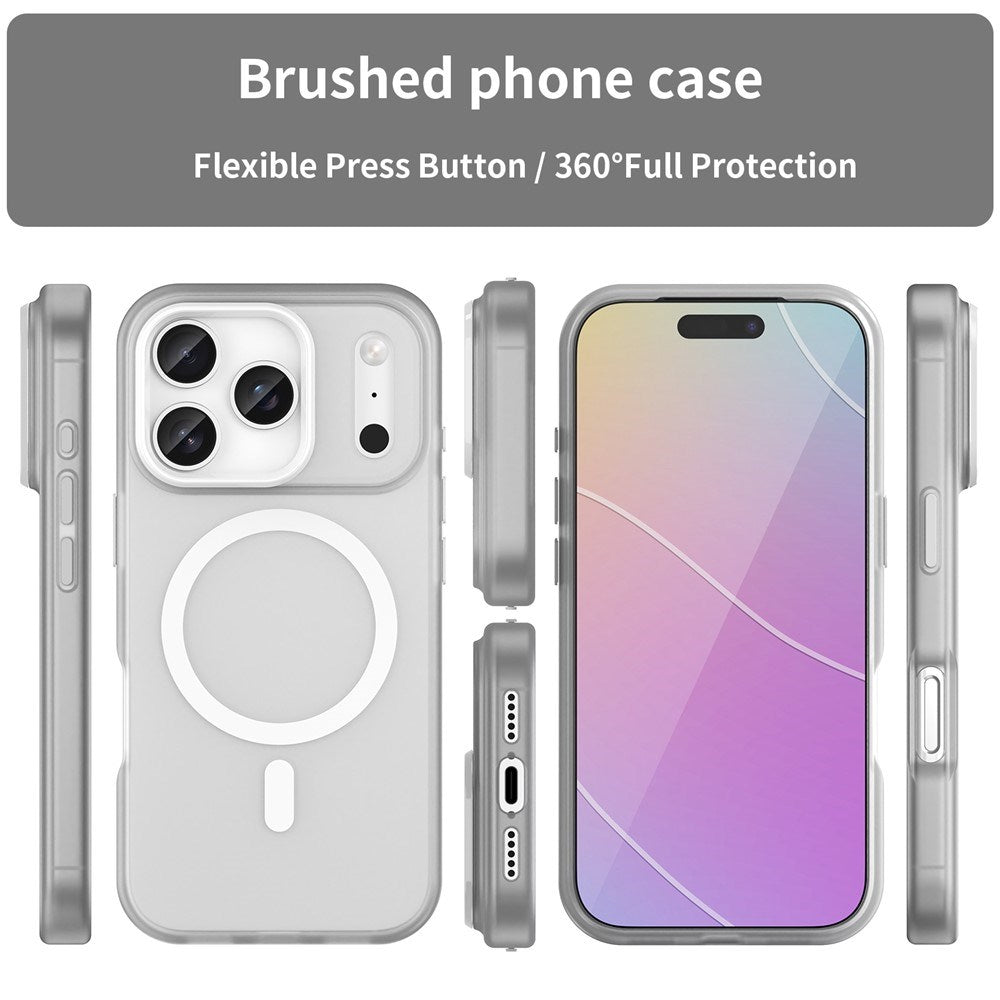 EIDERWOOD iPhone 17 Pro Hybrid Plast Mobil Cover - MagSafe Kompatibel - Mat Gennemsigtig / Hvid