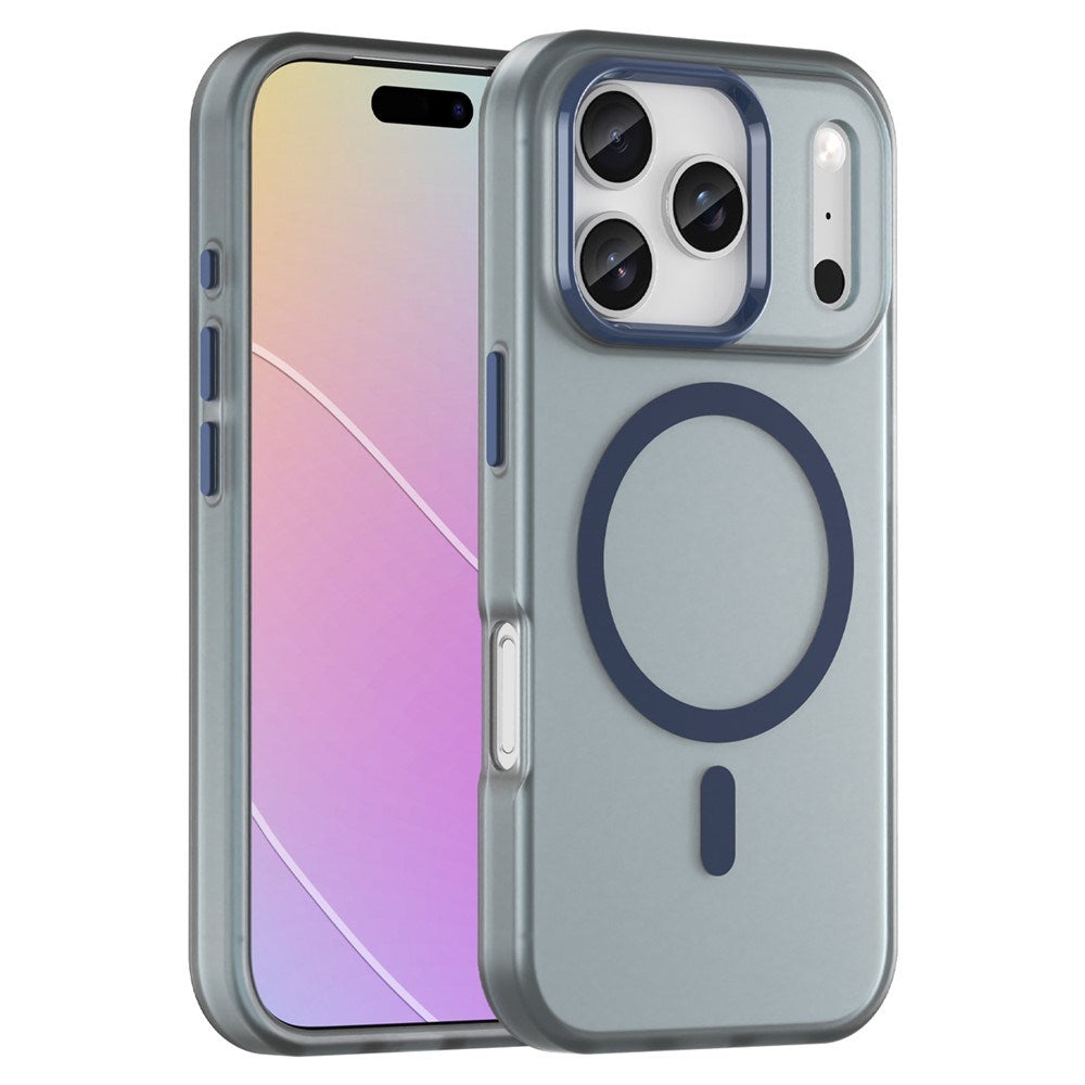 EIDERWOOD iPhone 17 Pro Hybrid Plast Mobil Cover - MagSafe Kompatibel - Mat Gennemsigtig / Mørkeblå