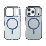 EIDERWOOD iPhone 17 Pro Hybrid Plast Mobil Cover - MagSafe Kompatibel - Mat Gennemsigtig / Mørkeblå