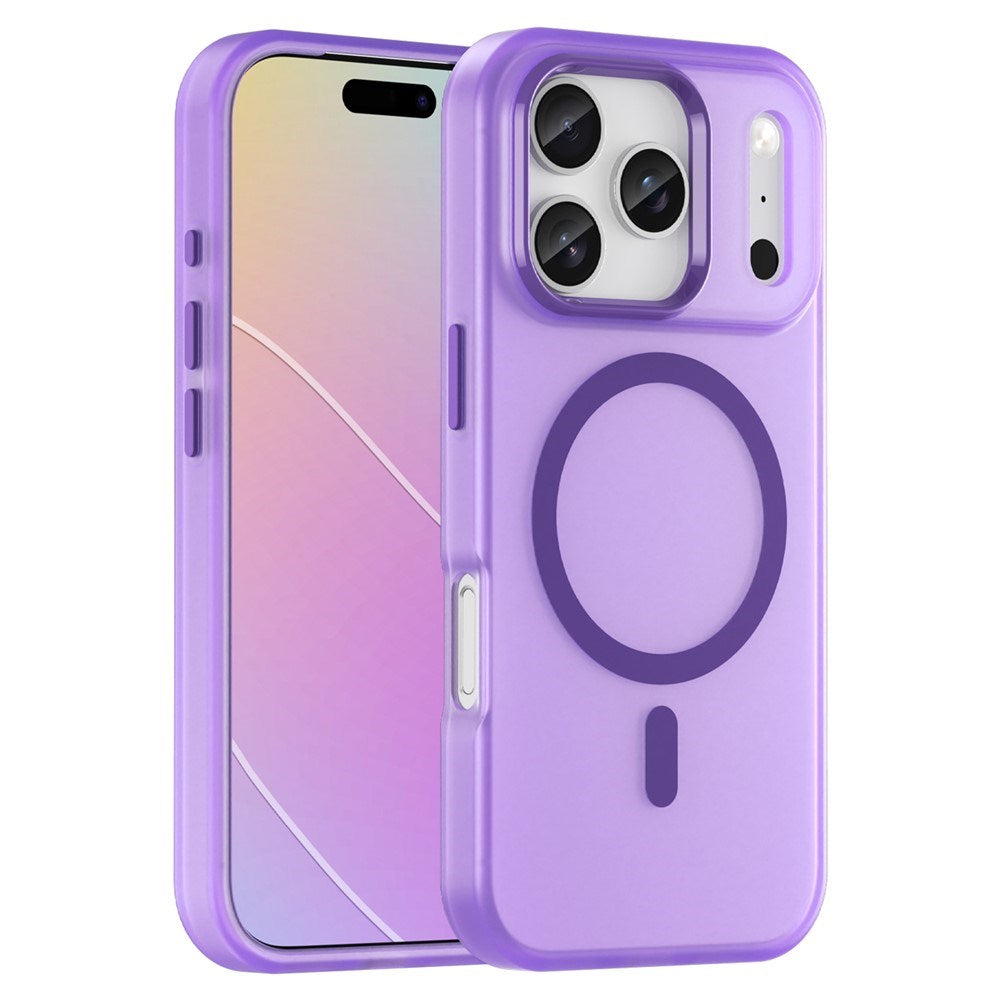 EIDERWOOD iPhone 17 Pro Hybrid Plast Mobil Cover - MagSafe Kompatibel - Mat Gennemsigtig / Lilla