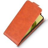 Motorola Moto G86 Power - EIDERWOOD Vertikal Kunstlæder Flip Cover - Kortholder & Ståfunktion - Orange