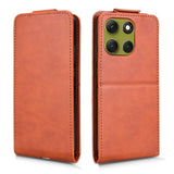 Motorola Moto G86 Power - EIDERWOOD Vertikal Kunstlæder Flip Cover - Kortholder & Ståfunktion - Orange