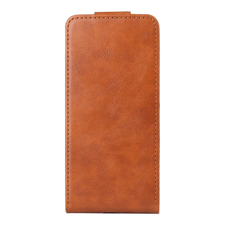 Motorola Moto G86 Power - EIDERWOOD Vertikal Kunstlæder Flip Cover - Kortholder & Ståfunktion - Orange
