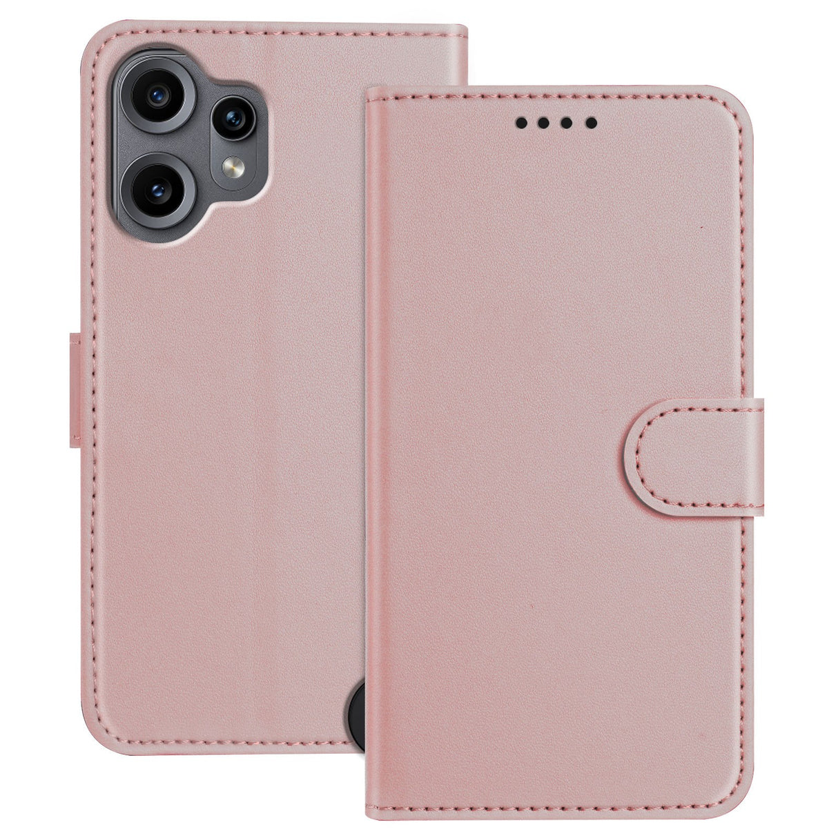 EIDERWOOD Nothing CMF Phone 2 Pro Kunstlæder Flip Mobil Cover m. Kortholder - Rose Gold