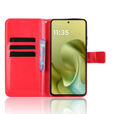 EIDERWOOD Motorola Moto G86 Power Kunstlæder Flip Cover m. Stander & Pung - Rød