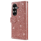 Samsung Galaxy Z Fold7 - EIDERWOOD Glitter Flip Cover m. Pung - Rose Gold