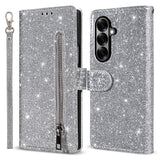 Samsung Galaxy Z Fold7 - EIDERWOOD Glitter Flip Cover m. Pung - Sølv