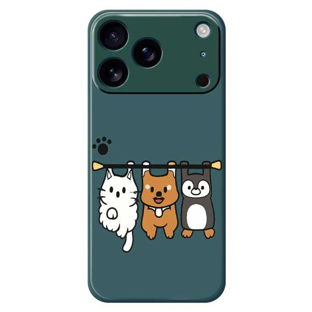 iPhone 17 Pro Fleksibelt Plast Cover m. Motiv - Grøn