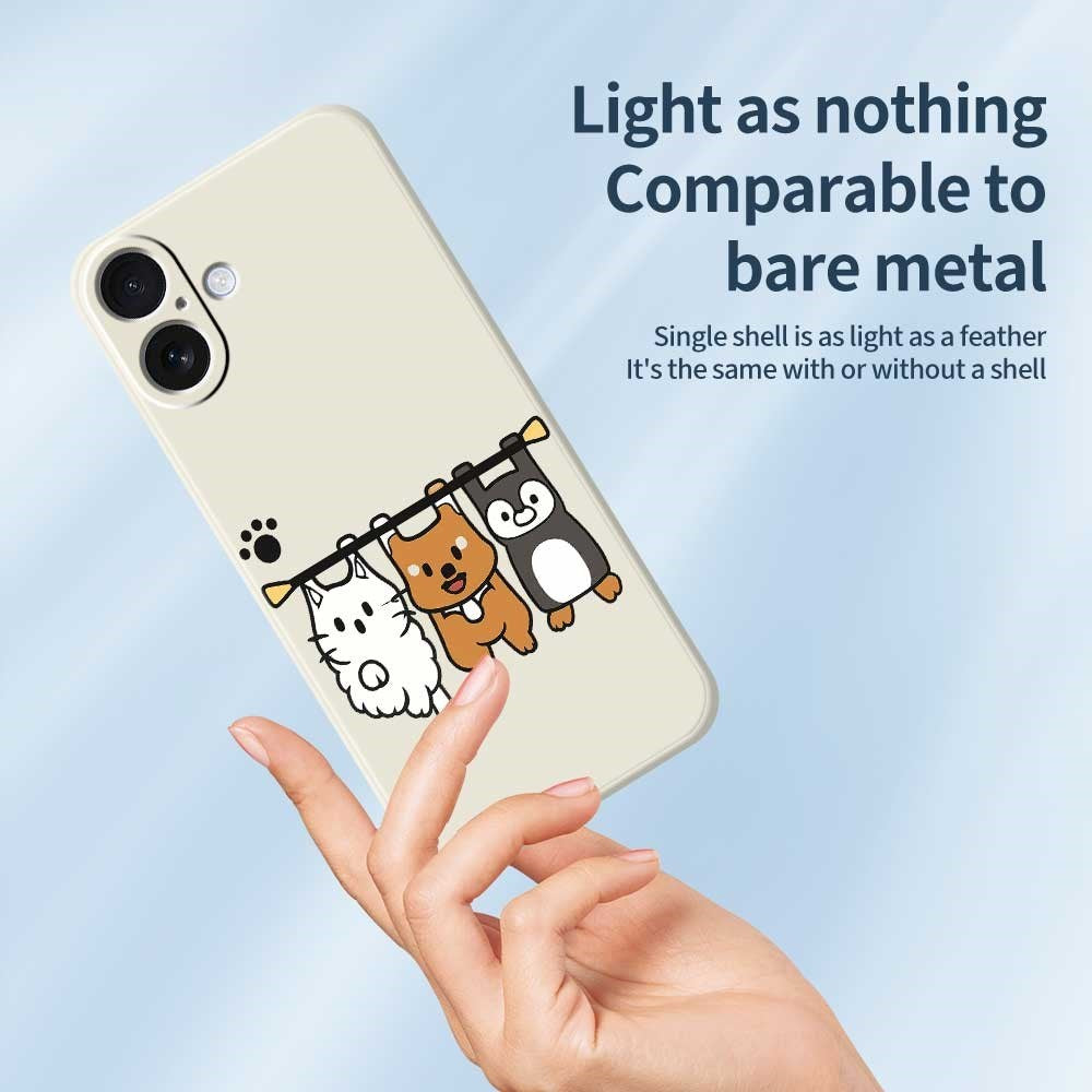 iPhone 17 Fleksibelt Plast Cover m. Motiv - Beige