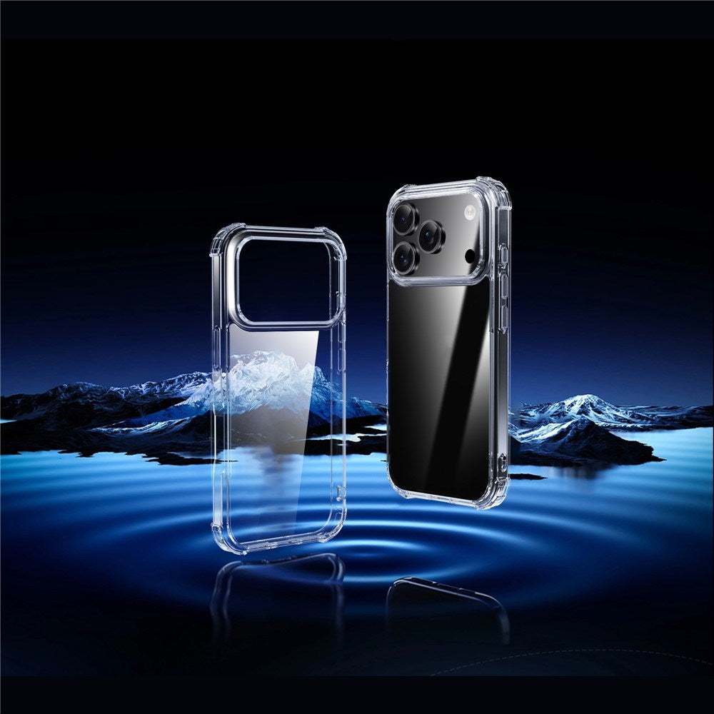 IPAKY iPhone 17 Pro Hybrid Mobil Cover m. Forstærkede Hjørner - Gennemsigtig