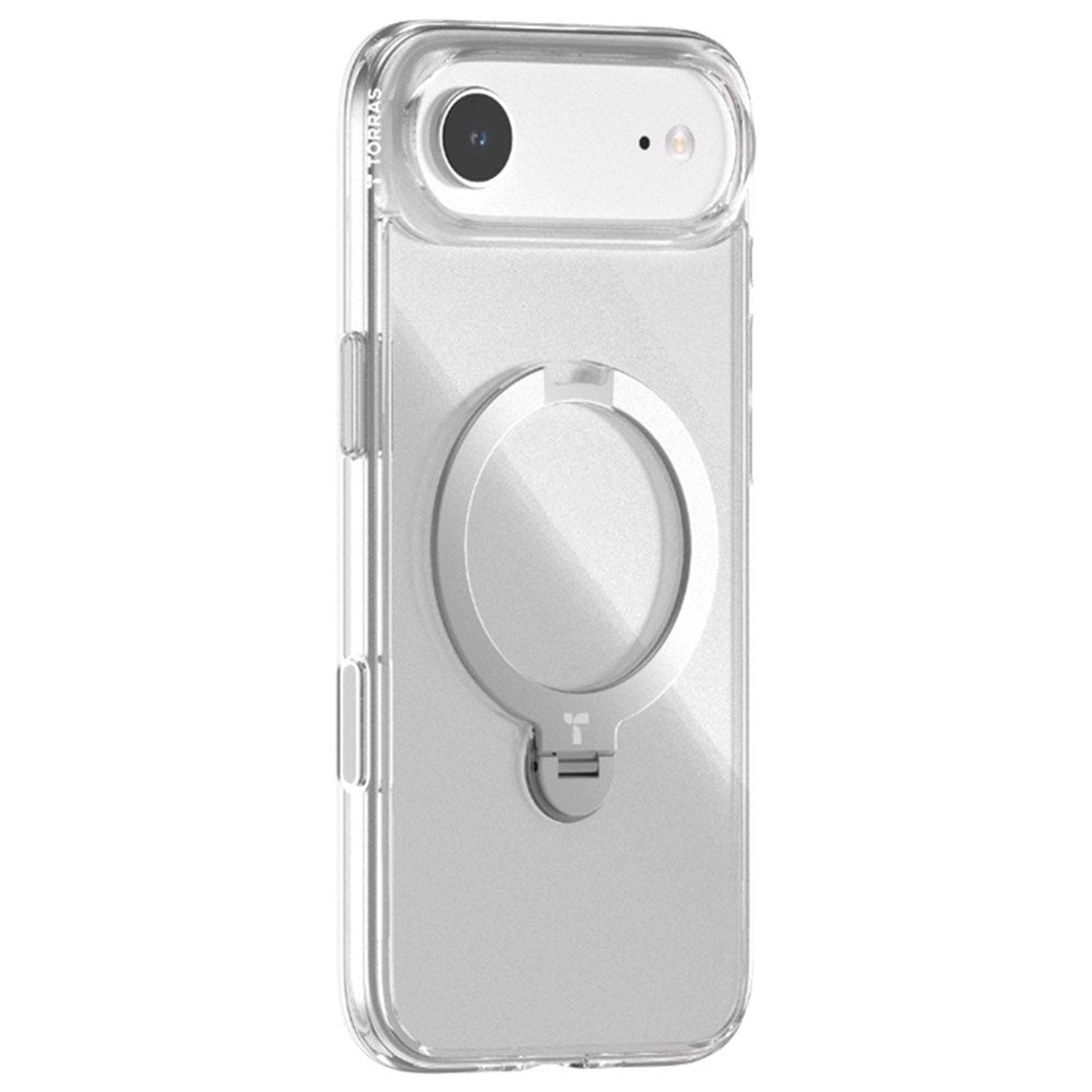 iPhone Air - TORRAS Ostand Spin Hybrid Cover m. Kickstand - MagSafe Kompatibel - Gennemsigtig