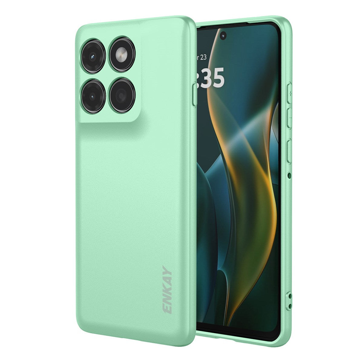 ENKAY Motorola Edge 60 Pro Silikone Mobil Cover - Lysegrøn