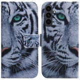 Samsung Galaxy S25 FE - EIDERWOOD Kunstlæder Flip Case m. Motiv - Tiger