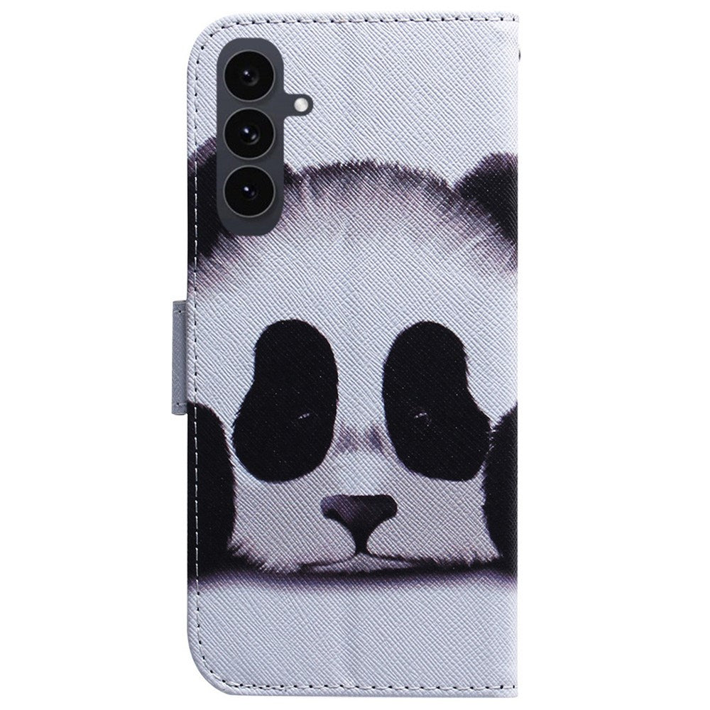 Samsung Galaxy S25 FE - EIDERWOOD Kunstlæder Flip Case m. Motiv - Panda