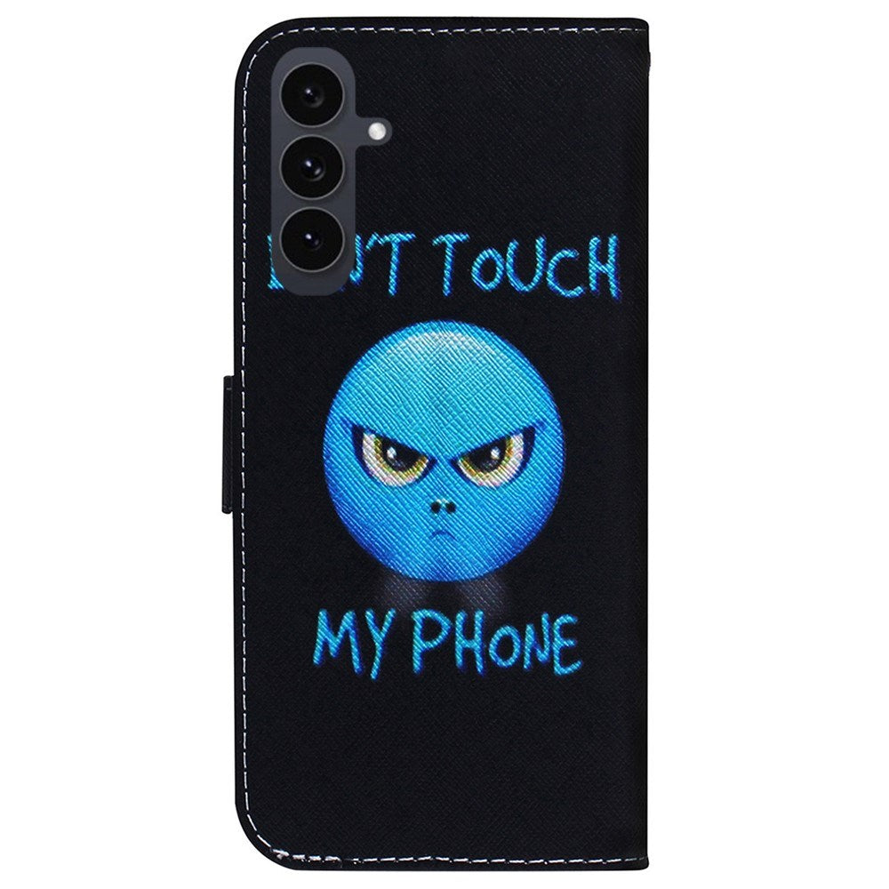 Samsung Galaxy S25 FE - EIDERWOOD Kunstlæder Flip Case m. Motiv - Don't Touch My Phone