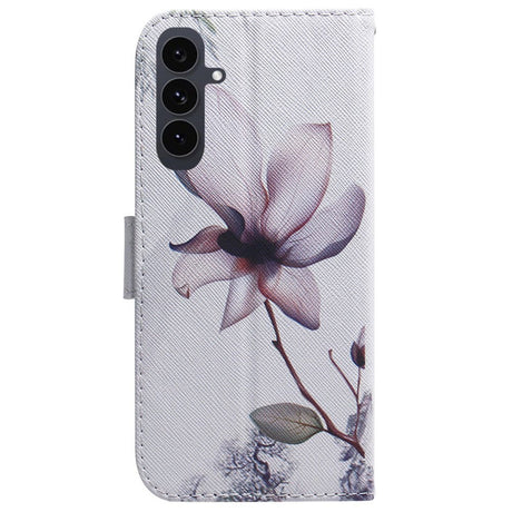 Samsung Galaxy S25 FE - EIDERWOOD Kunstlæder Flip Case m. Motiv - Blomst
